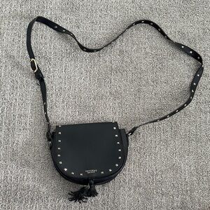 Victoria's Secret Black Studded Tassel Crossbody